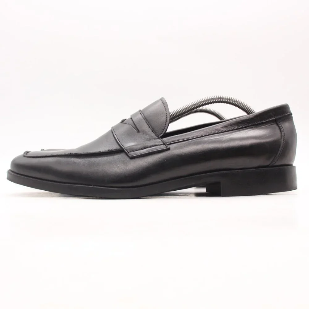 To Boot New York Penny Loafer Black Leather Shoes Men's Size 12 Made In Italy_4